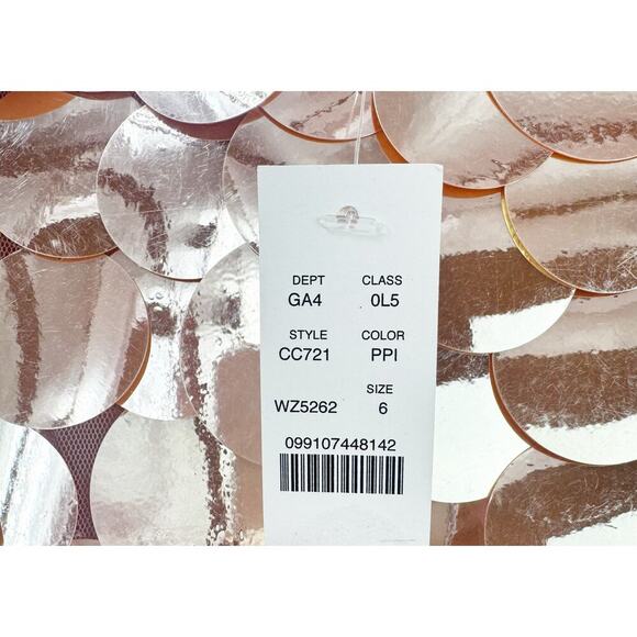 J. Crew Women's Circle-Sequin Midi Dress Sleeveless Peachy Pink Size 6 NWT - Picture 10 of 13